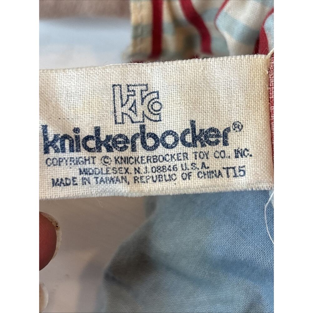 Vintage Knickerbocker Raggedy Ann Doll Plush Overalls Outfit Classic - Picture 15 of 16